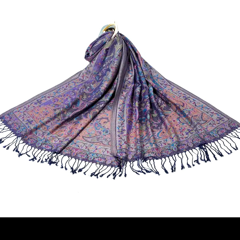 Midnight Pallet Pashmina Hijab - Picture 2 of 2